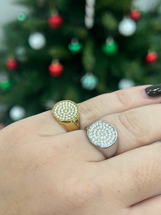 ANELLO SCUDO PAVÈ
