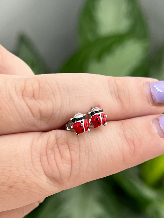 ORECCHINI COCCINELLA